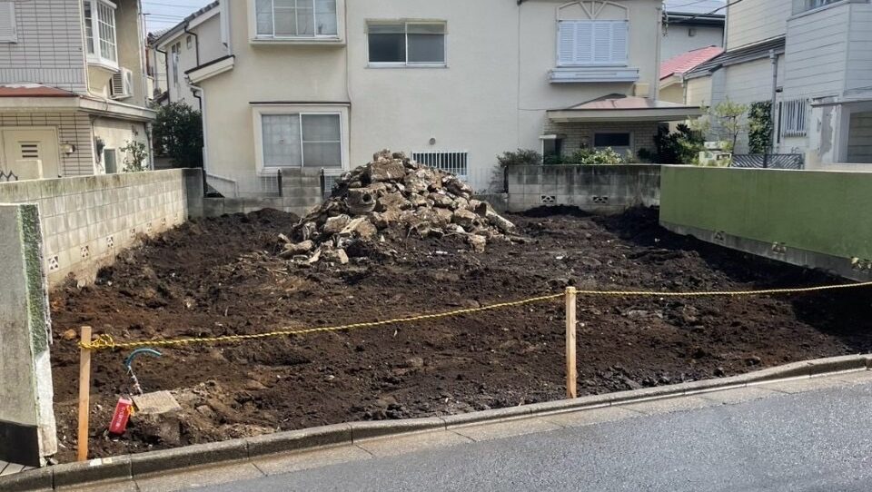 中野区上鷺宮の解体工事の画像