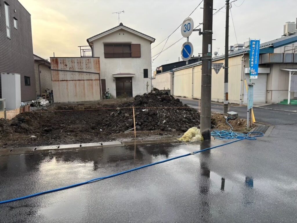 北葛飾郡松伏町田中の解体工事