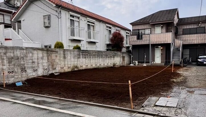 国立市西の解体工事の画像