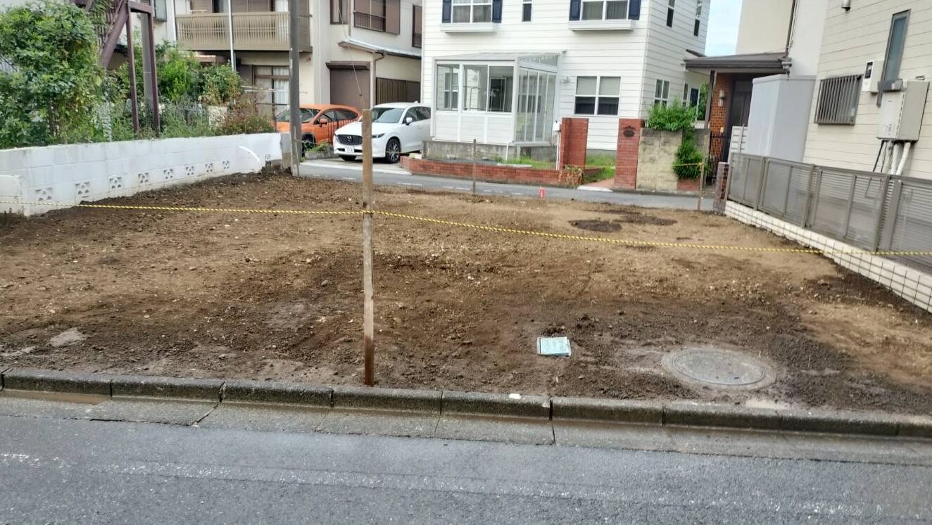 調布市染地の解体工事の画像