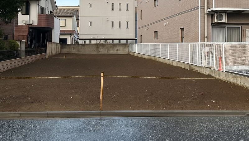 三鷹市新川の解体工事の画像