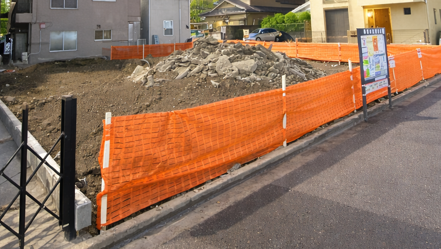 荒川区東尾久の解体工事の画像
