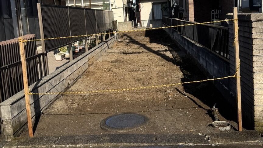 青梅市河辺町の解体工事の画像