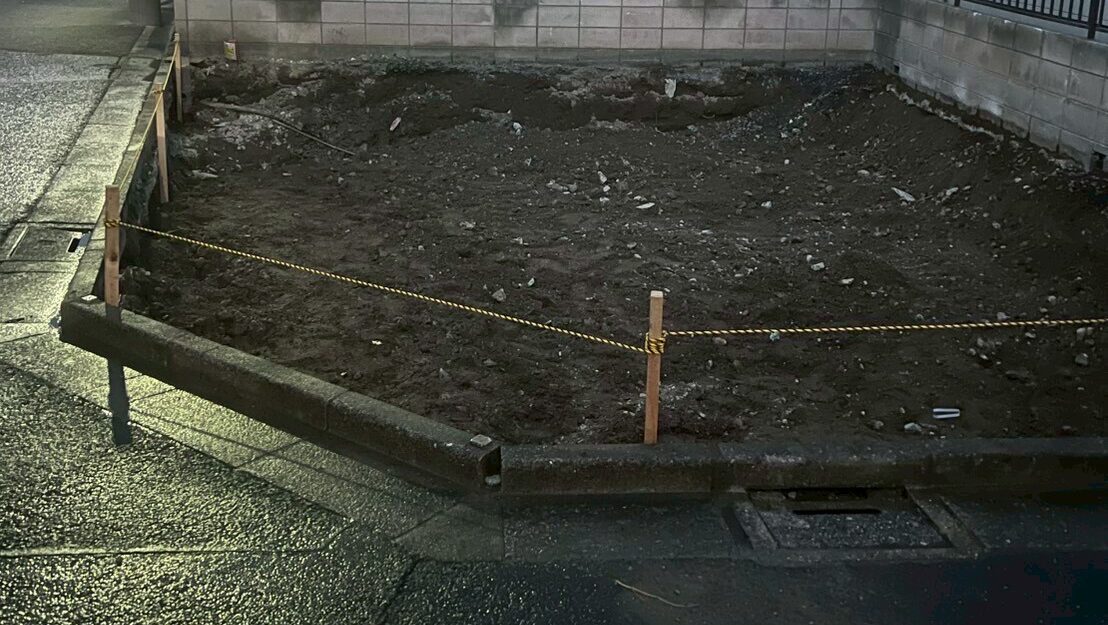 蕨市中央の解体工事の画像