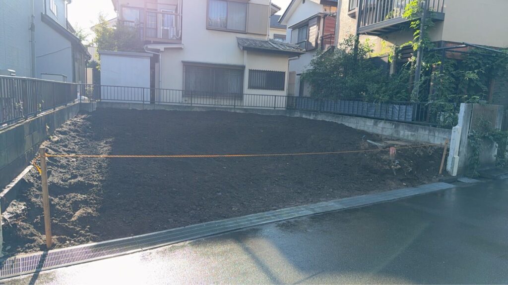 調布市染地の解体工事