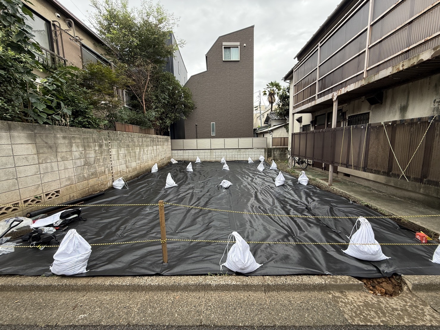 杉並区梅里の解体工事の画像